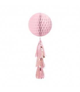 Pink Honeycomb Tassel Ball