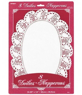 8 Ovale Doilies