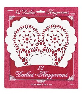 8 Heart Doilies