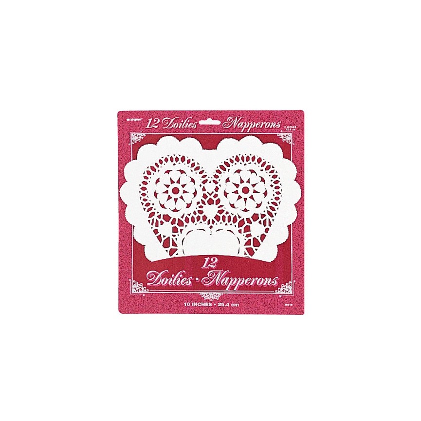 8 Heart Doilies