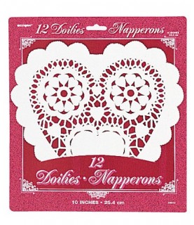 8 Heart Doilies