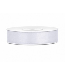 Ruban de Satin Blanc 12mm/25m