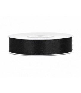 Black Satin Ribbon 12mm/25m