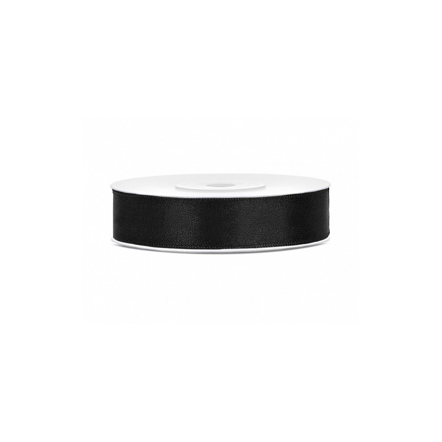 Black Satin Ribbon 12mm/25m