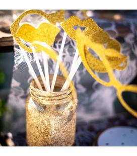 Gold Glitter Mason Jar