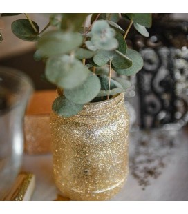 Gold Glitter Mason Jar