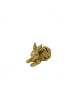 2 Gold Glitter Bunny Place Cards Holders