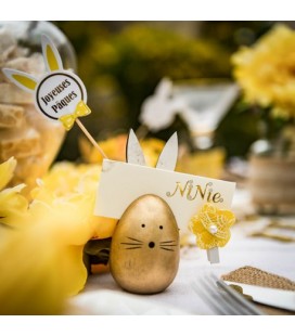 1 Gold Egg Place Card Holder