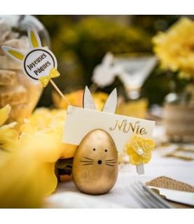 1 Gold Egg Place Card Holder