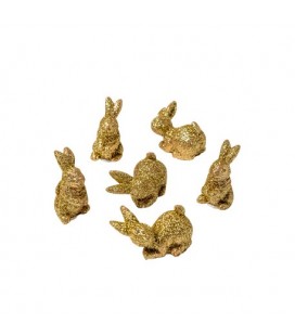 6 Glitter Sticky Bunny