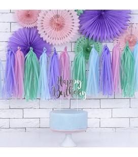 3 Light Pink Paper Fans