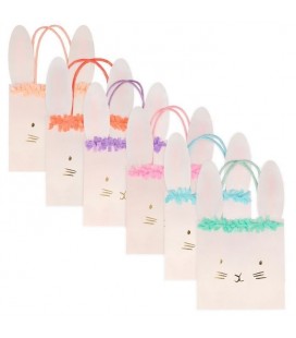 6 Frühlingshäschen-Geschenktaschen