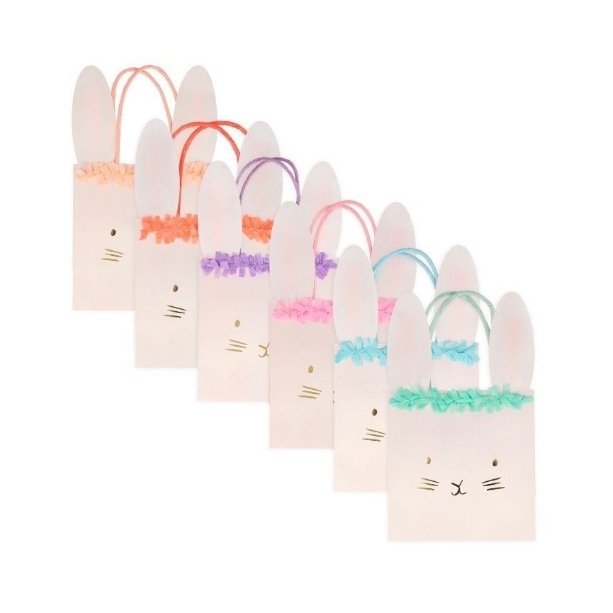 6 Frühlingshäschen-Geschenktaschen
