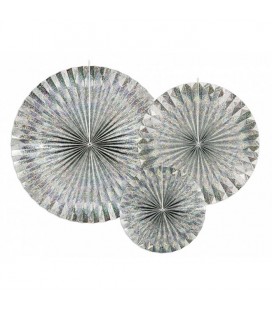 3 Holographic Paper Rosettes