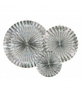 3 Holographic Paper Rosettes