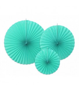 3 Tiffany Blue Paper Rosettes