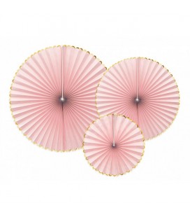 3 Yummy Pink Paper Rosettes