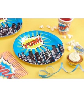 Small Superhero Zap Party Plates