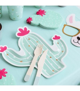 18 Wooden Cutlery Mint Green