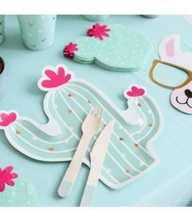 18 Wooden Cutlery Mint Green