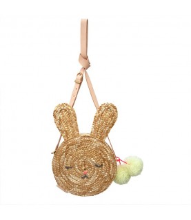 Straw bunny handbag