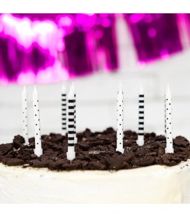 6 Black & White Candles