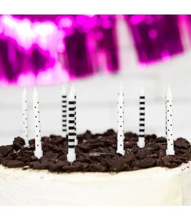 6 Black & White Candles