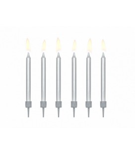 6 Silver Candles