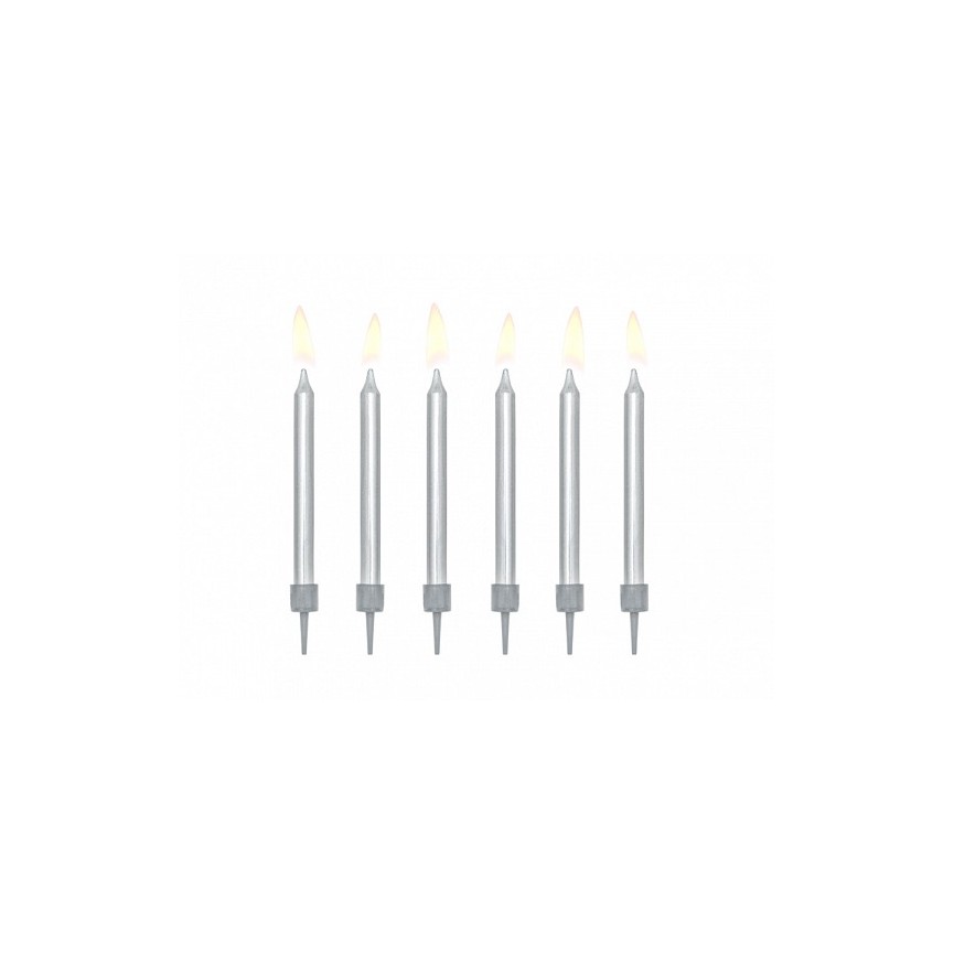 6 Silver Candles