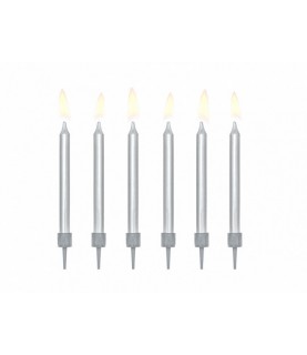 6 Silver Candles