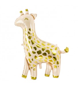 Ballon Alu Mylar Girafe Dorée