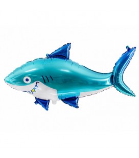 Cute Shark Mylar Foil Balloon