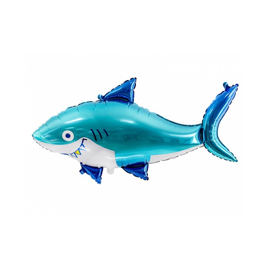 Cute Shark Mylar Foil Balloon