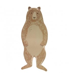 Large Brown Bear Plates