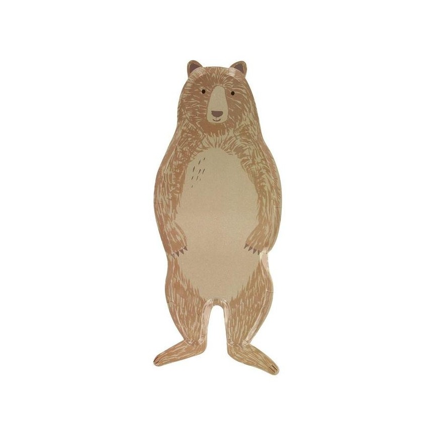 Große Braunbär-Teller