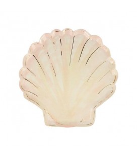 Watercolor Clam Shell Plates