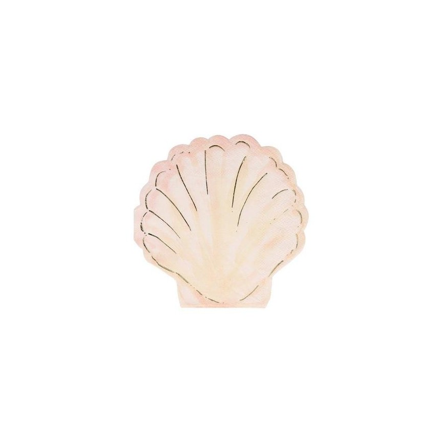 Watercolour Clam Shell Napkins Watercolour Clam Shell Napkins