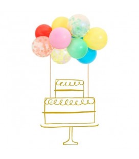 Rainbow Balloon Cake Topper Kit
