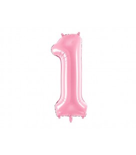 Pastel Pink Mylar Ballon Number 1