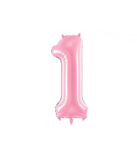 Pastel Pink Mylar Ballon Number 1