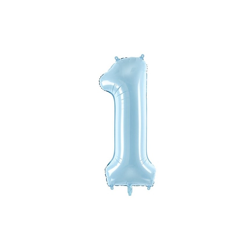 Pastel Blue Mylar Ballon Number 1 Pastel Blue Mylar Ballon Number 1