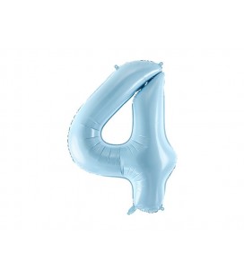 Pastel Blue Mylar Ballon Number 4