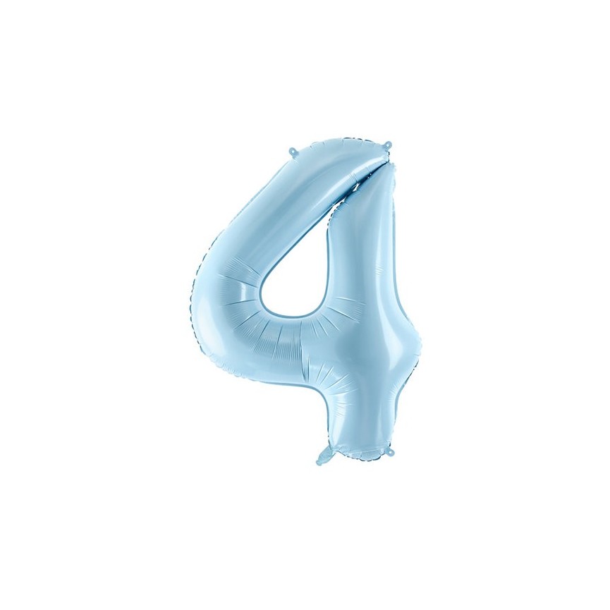 Pastel Blue Mylar Ballon Number 4 Pastel Blue Mylar Ballon Number 4