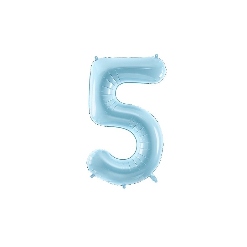 Pastel Blue Mylar Ballon Number 5 Pastel Blue Mylar Ballon Number 5