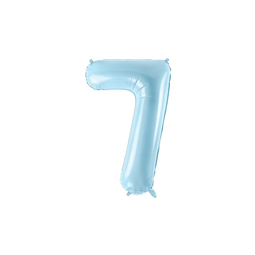 Pastel Blue Mylar Ballon Number 7 Pastel Blue Mylar Ballon Number 7