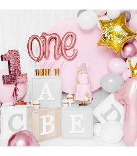 One Rose Gold Mylar Balloon