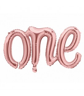 One Rose Gold Folienluftballon