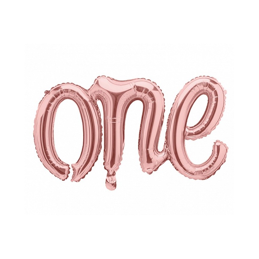 Ballon Mylar One Rose Gold