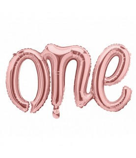 One Rose Gold Mylar Balloon