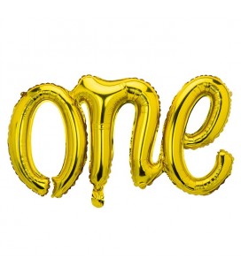 Ballon Mylar One Gold